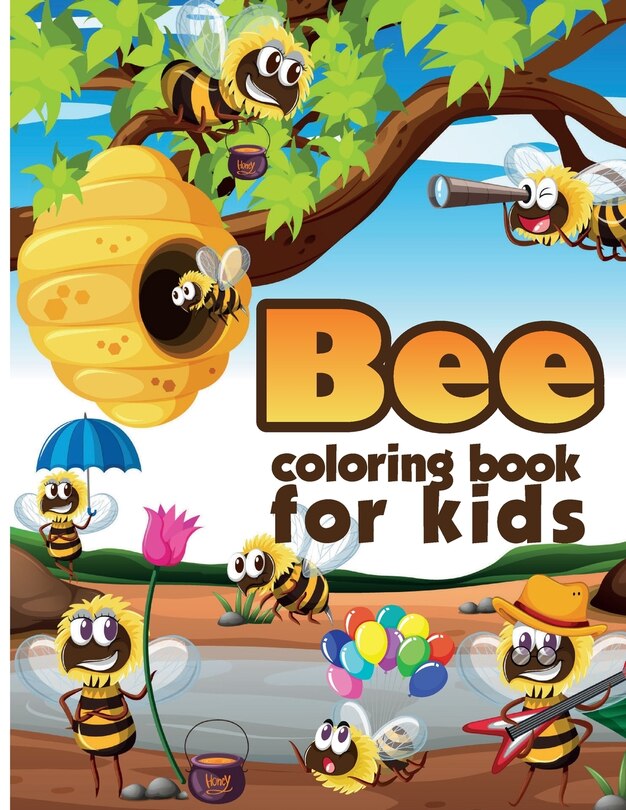 Front cover_Bee Coloring Book for Kids