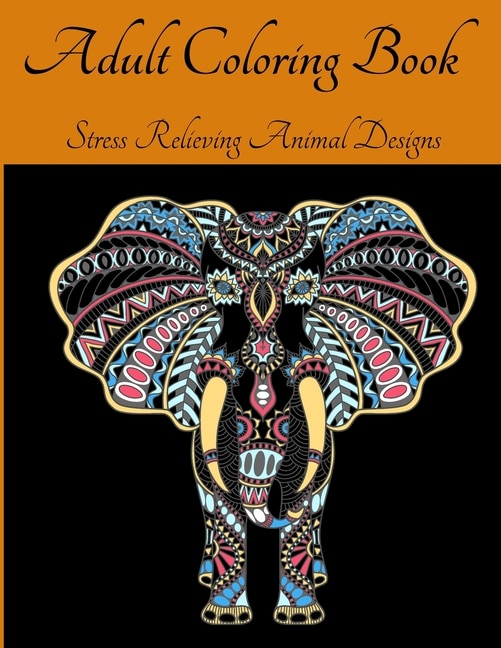 Front cover_Adult Coloring Book - Stress Relieving Animal Designs