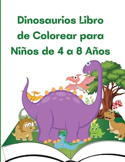 Couverture_Dinosaurios Libro De Colorear Para Niños De 4 A 8 Años