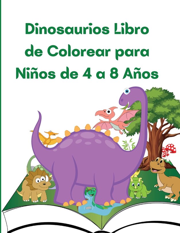 Couverture_Dinosaurios Libro De Colorear Para Niños De 4 A 8 Años