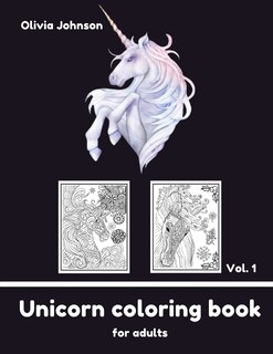 Front cover_Adult Coloring Book - Unicorn Vol1