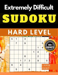 Front cover_Extremely Difficult Sudoku Puzzles Book