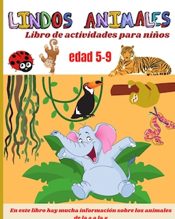 Couverture_Libro de actividades de simpáticos animales para niños de 5 a 9 años