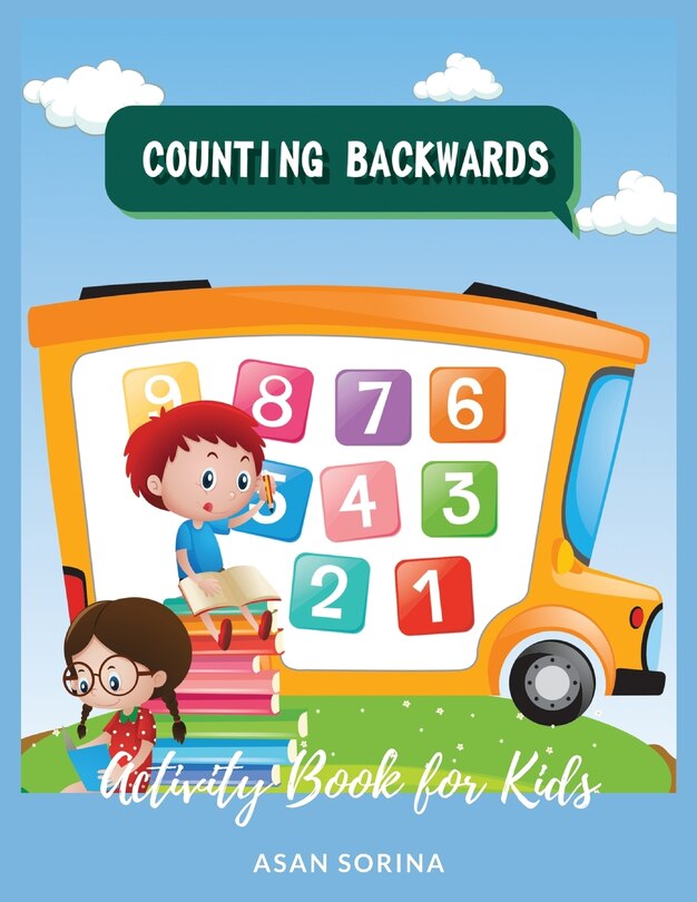 Front cover_Counting Backwards; Activity Book for Kids Ages 3-7 years