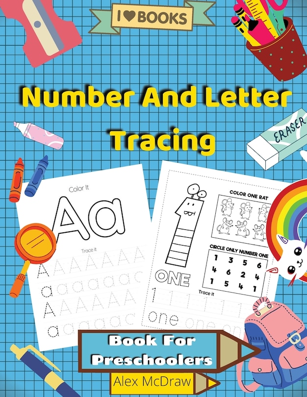 Front cover_Number And Letter Tracing Book For Preschoolers