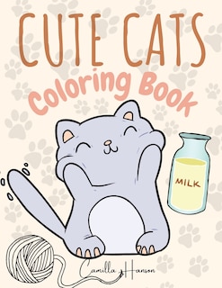 Front cover_Cute Cats Coloring Book