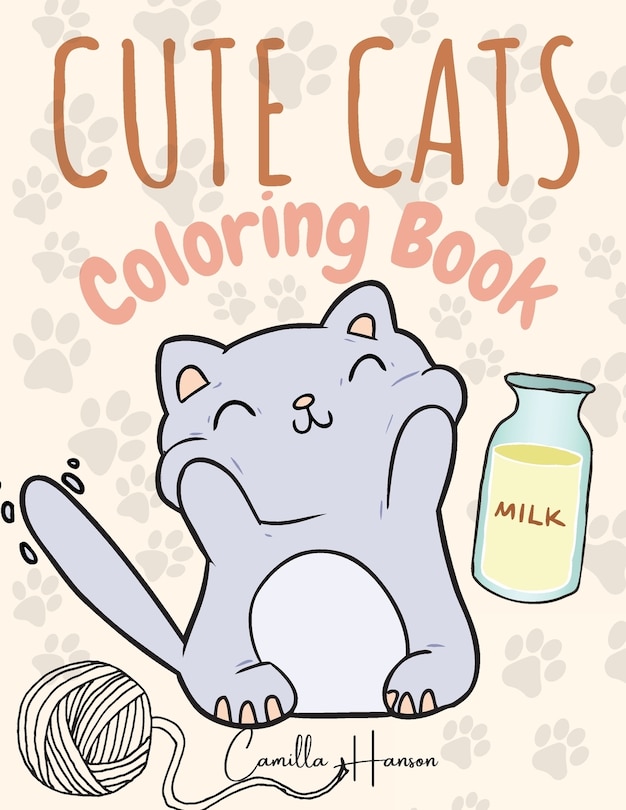 Front cover_Cute Cats Coloring Book