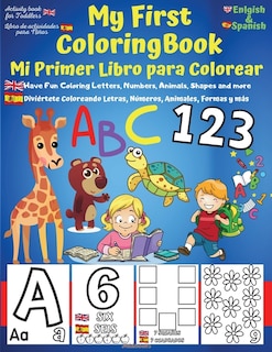 Couverture_My First English-Spanish Coloring Book for Toddlers - Mi Primer Libro para Colorear Español-Ingles