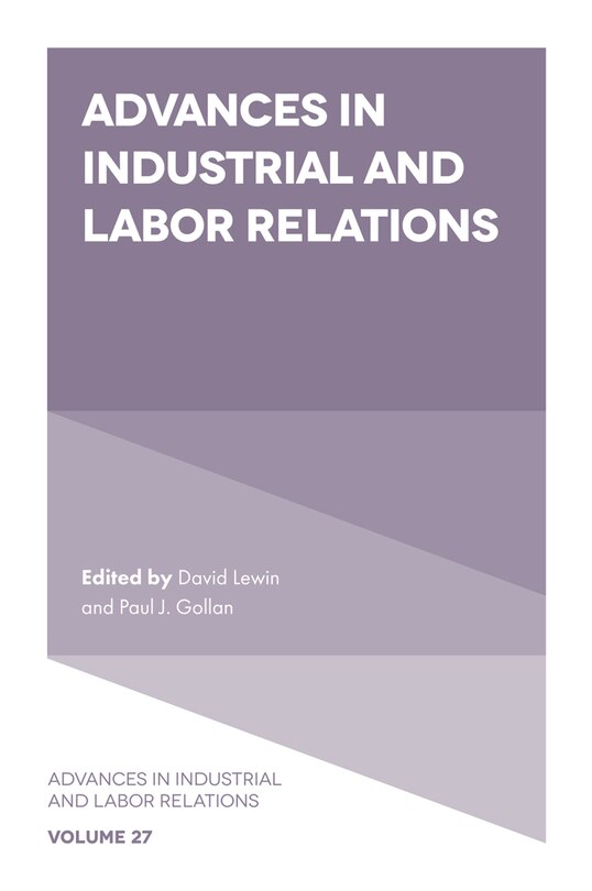 Front cover_Advances in Industrial and Labor Relations