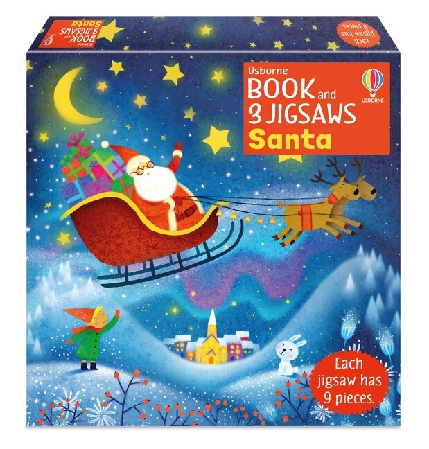 Couverture_Usborne Book and 3 Jigsaws: Santa