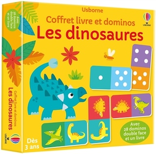Front cover_Les dinosaures : Coffret livre et dominos