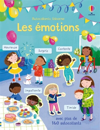 Front cover_Les émotions : Autocollants Usborne