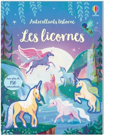 Couverture_Les licornes : Autocollants Usborne