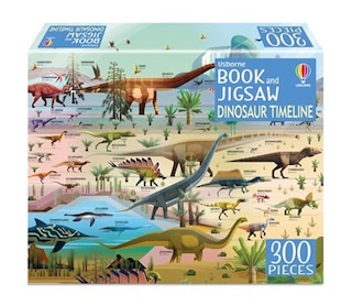 Front cover_Usborne Book and Jigsaw: Dinosaur Timeline