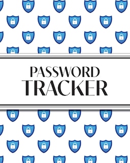 Front cover_XL Large Print Password Tracker (Lock Shield Blue)