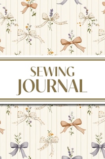Couverture_Sewing Journal (Orange and Purple Bows with Wildflowers on Cream Background)