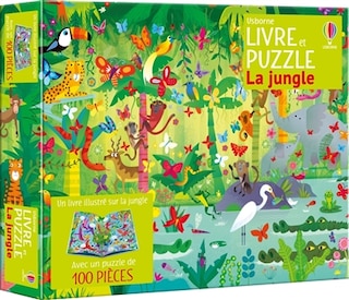 Front cover_La jungle : Coffret livre et puzzle : Dès 5 ans