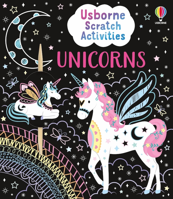 Front cover_Usborne Scratch Activities Unicorns