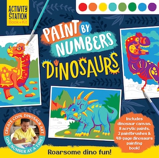 Front cover_Paint by Numbers Dinosaurs