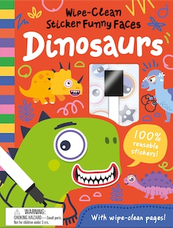 Couverture_Wipe-Clean Sticker Funny Faces Dinosaurs
