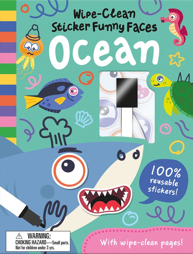 Front cover_Wipe-Clean Sticker Funny Faces Ocean
