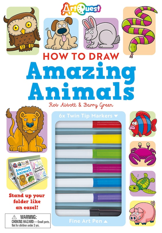 Front cover_How to Draw Amazing Animals