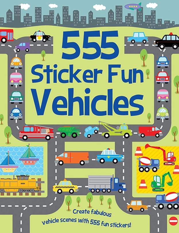 Couverture_555 Sticker Fun - Vehicles