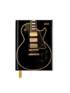 Front cover_Black Gibson Guitar 2025 Luxury Pocket Diary Planner - Week to View