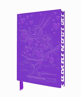 Couverture_Alice in Wonderland 2025 Artisan Art Vegan Leather Diary Planner - Page to View with Notes
