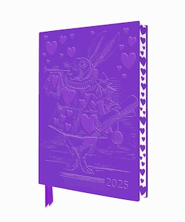 Alice in Wonderland 2025 Artisan Art Vegan Leather Diary Planner - Page to View with Notes