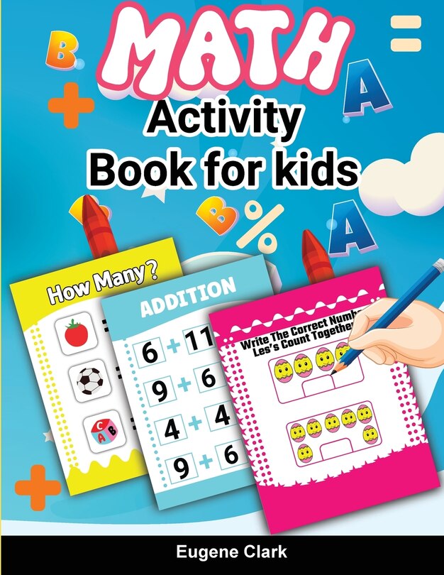 Front cover_Math Activity Book for Kids