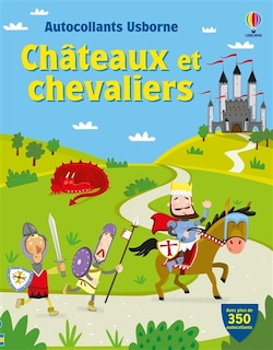 Front cover_Châteaux et chevaliers : Autocollants Usborne : Dès 5 ans