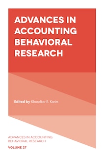 Couverture_Advances in Accounting Behavioral Research