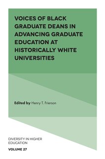 Couverture_Voices of Black Graduate Deans in Advancing Graduate Education at Historically White Universities