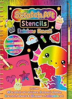 Couverture_SCRATCH ART STENCILS RAINBOW KAWAII