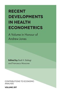 Front cover_Recent Developments in Health Econometrics