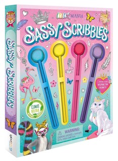 Sassy Scribbles Coloring Kit: with 4 Pom-Pom Color Pencils