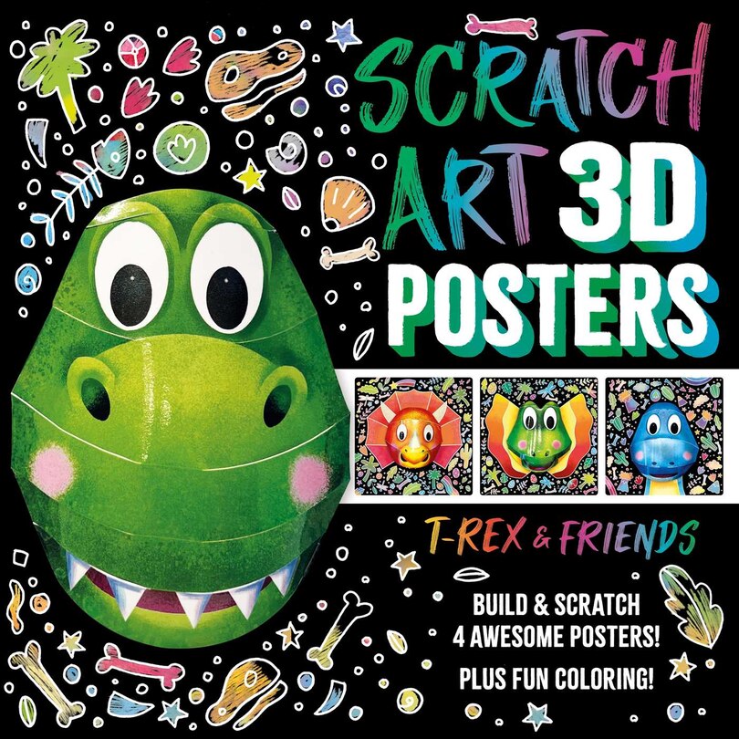 Couverture_Scratch Art 3D Posters: T-Rex & Friends