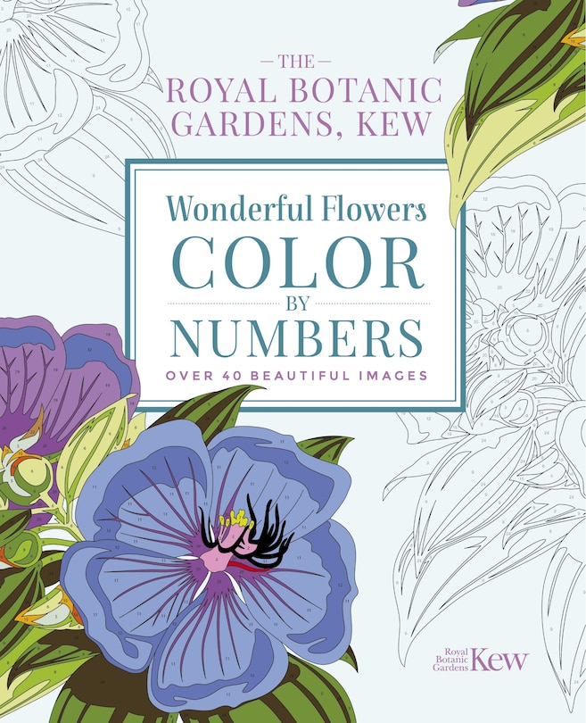 Front cover_The Royal Botanic Gardens, Kew Wonderful Flowers Color-by-Numbers
