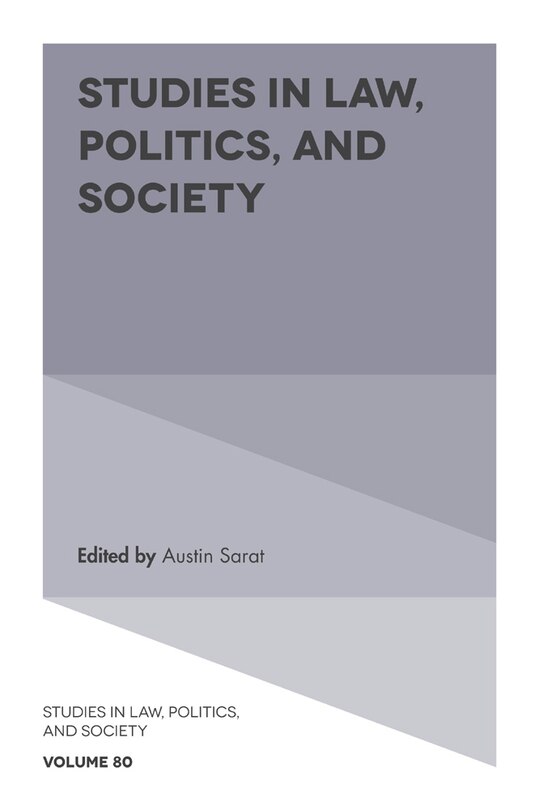Couverture_Studies in Law, Politics, and Society