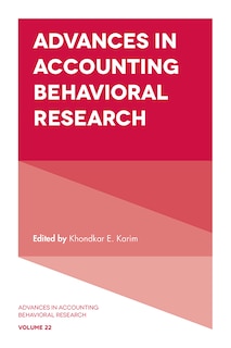 Front cover_Advances in Accounting Behavioral Research