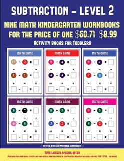 Couverture_Activity Books for Toddlers (Kindergarten Subtraction/taking away Level 2)