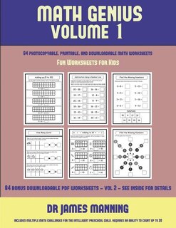 Fun Worksheets for Kids (Math Genius Vol 1): This book is designed for preschool teachers to challenge more able preschool students: Fully copya