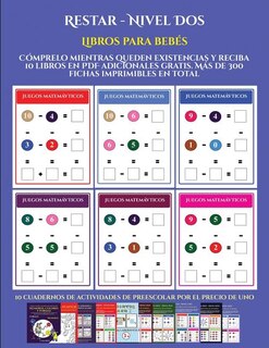 Libros para bebés (Restar - Nivel Dos): : Cómprelo mientras queden existencias y reciba 12 libros en PDF adicionales gratis. Más de 300 fic