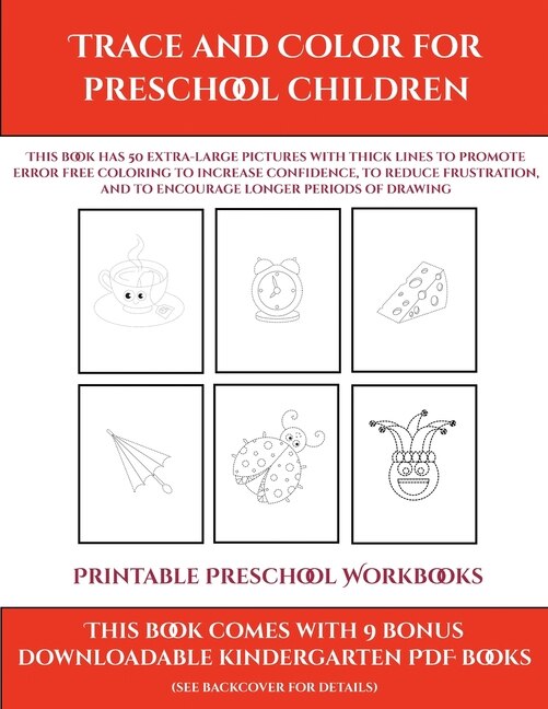 Front cover_Printable Preschool Workbooks (trace And Color For Preschool Children)