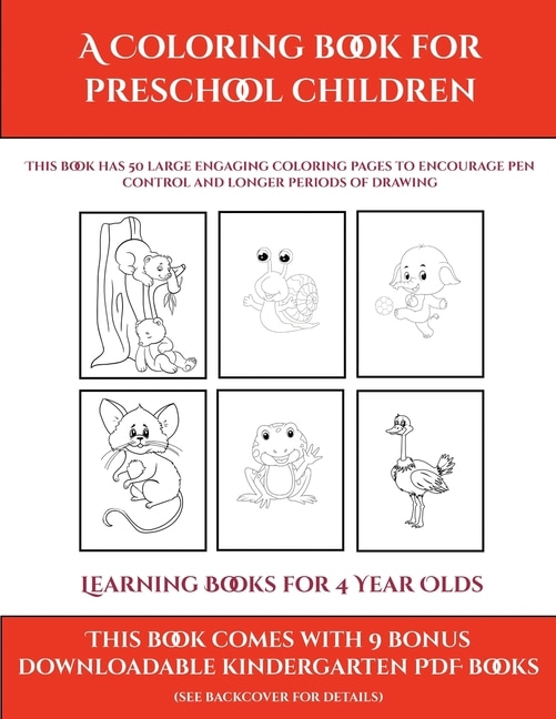 Couverture_Learning Books For 4 Year Olds (a Coloring Book For Preschool Children)