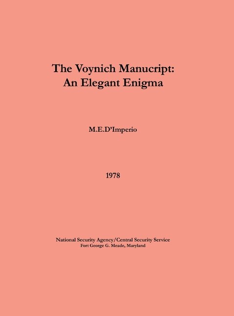 Front cover_The Voynich Manuscript - An Elegant Enigma