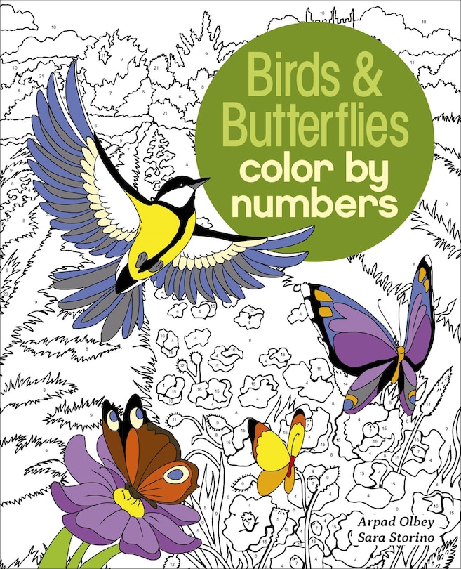 Front cover_Birds & Butterflies Color By Numbers