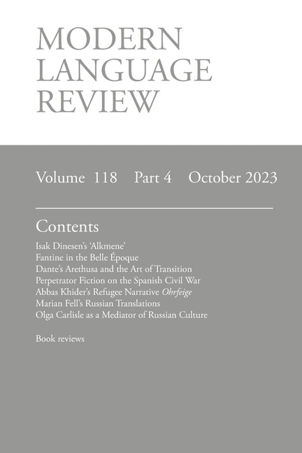 Couverture_Modern Language Review (118