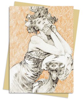 Mucha: Study For Documents Décoratifs Plate 12 Greeting Card Pack: Pack of 6